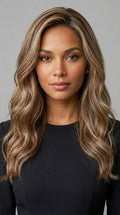 Sienna wig - back view showing full balayage and wave texture