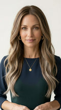Willow wig - top view showing natural scalp parting